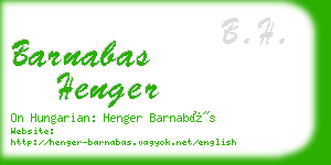 barnabas henger business card